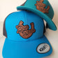 Blue Roan Leather Patch Hats