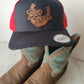 Blue Roan Leather Patch Hats