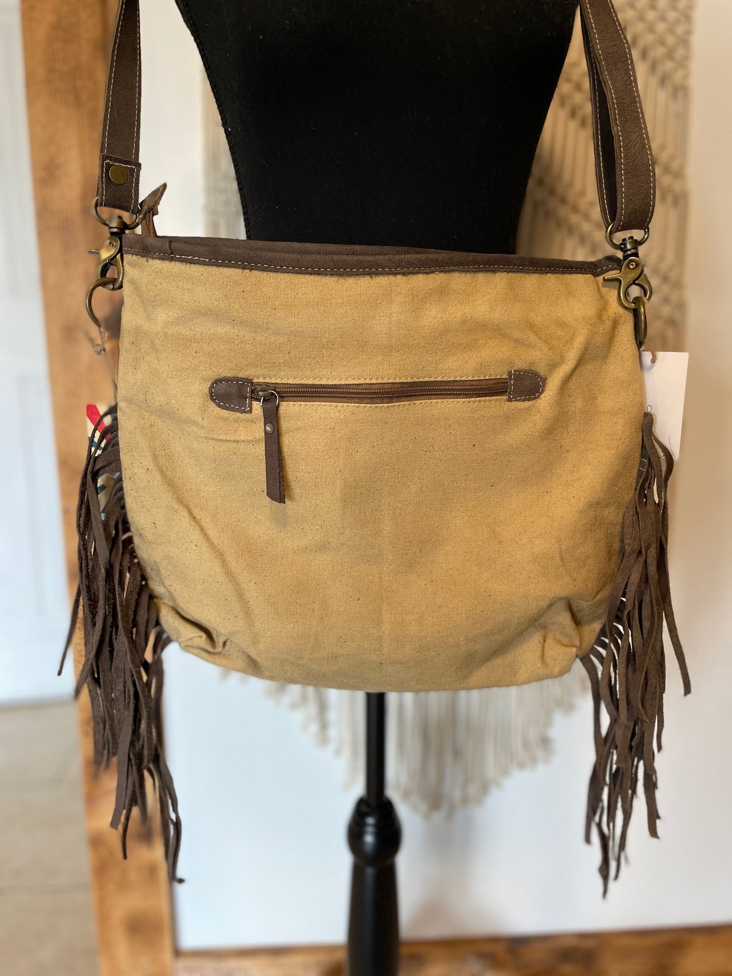 Western Canvas and Leather Bag