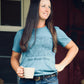 Tooled Leather Tee - Large (Ready to Ship)