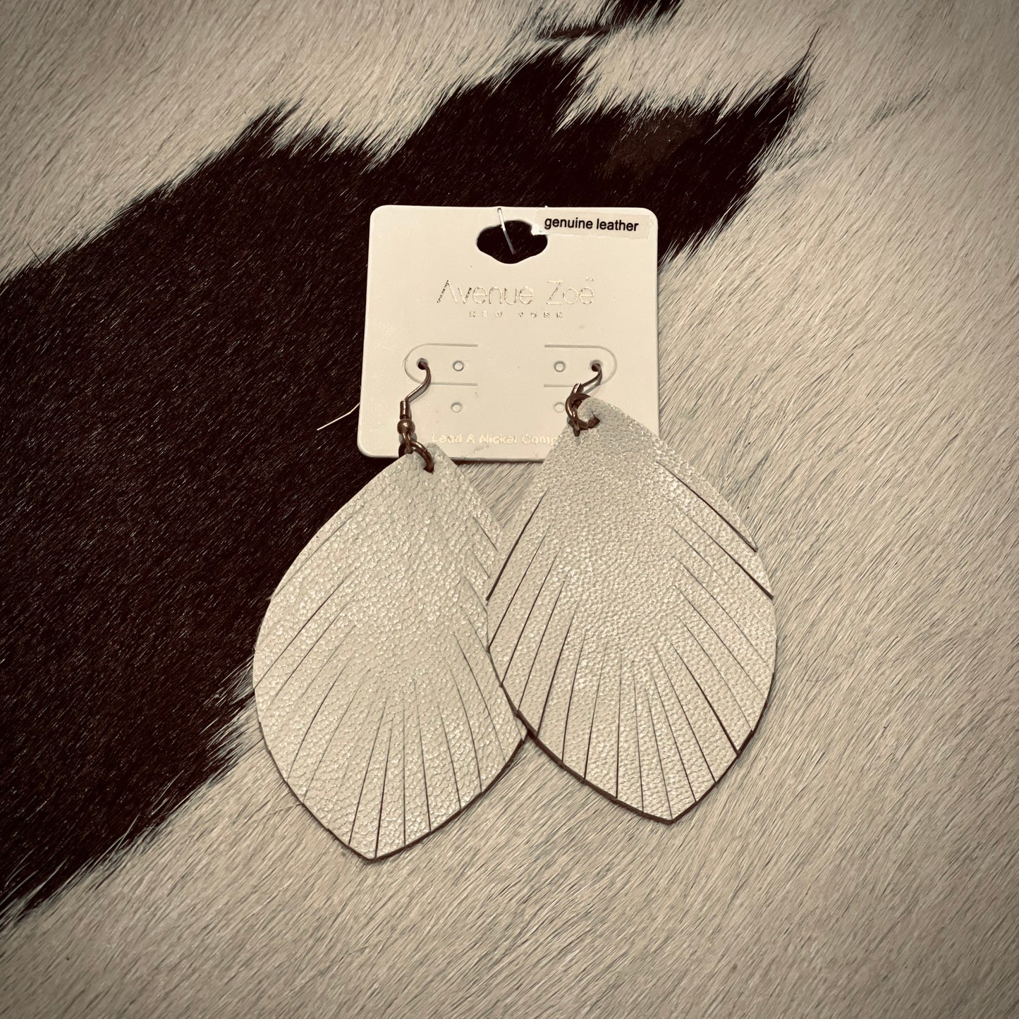 Feathered Leather Earrings