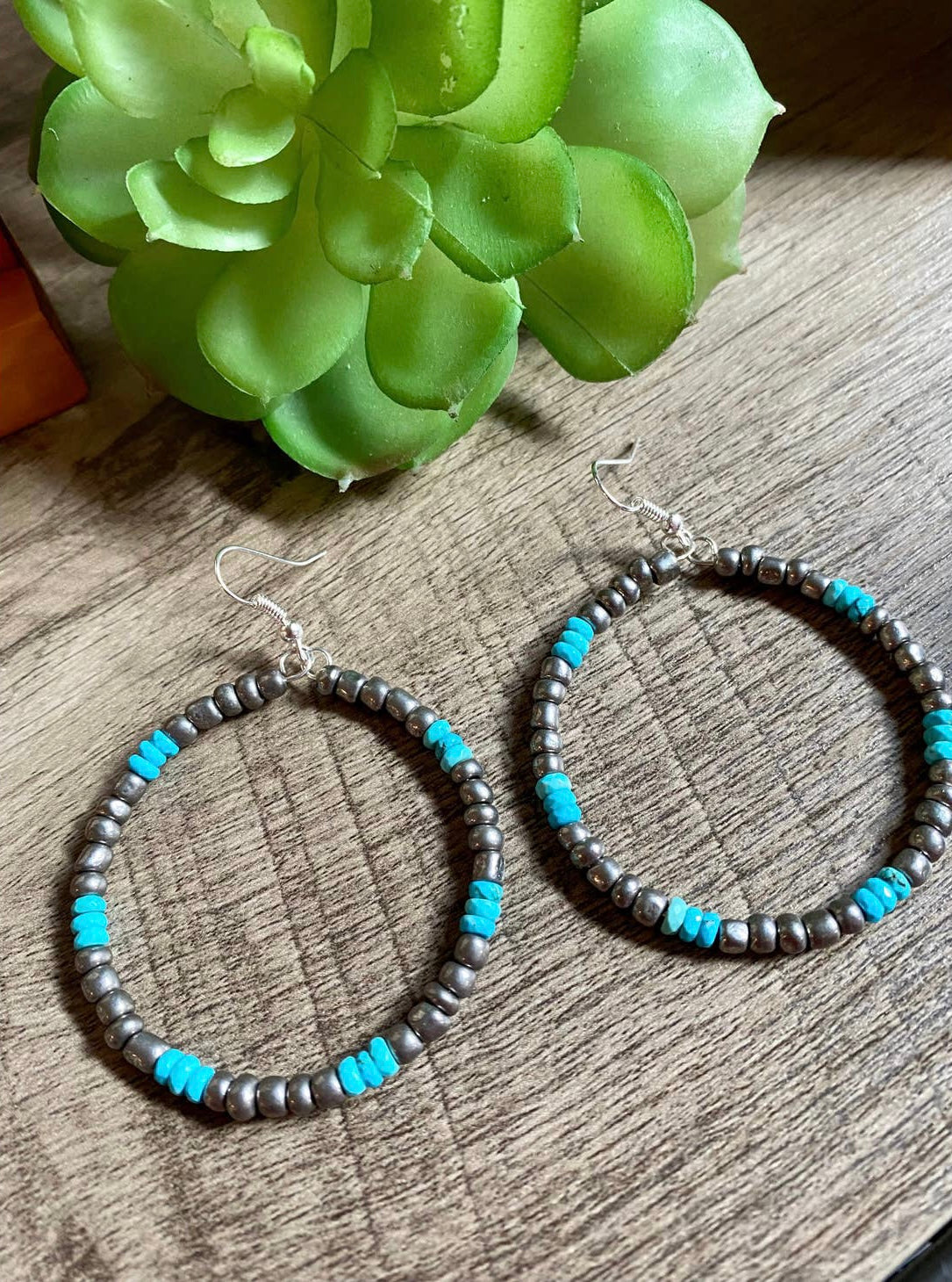 Dallas Turquoise Hoops